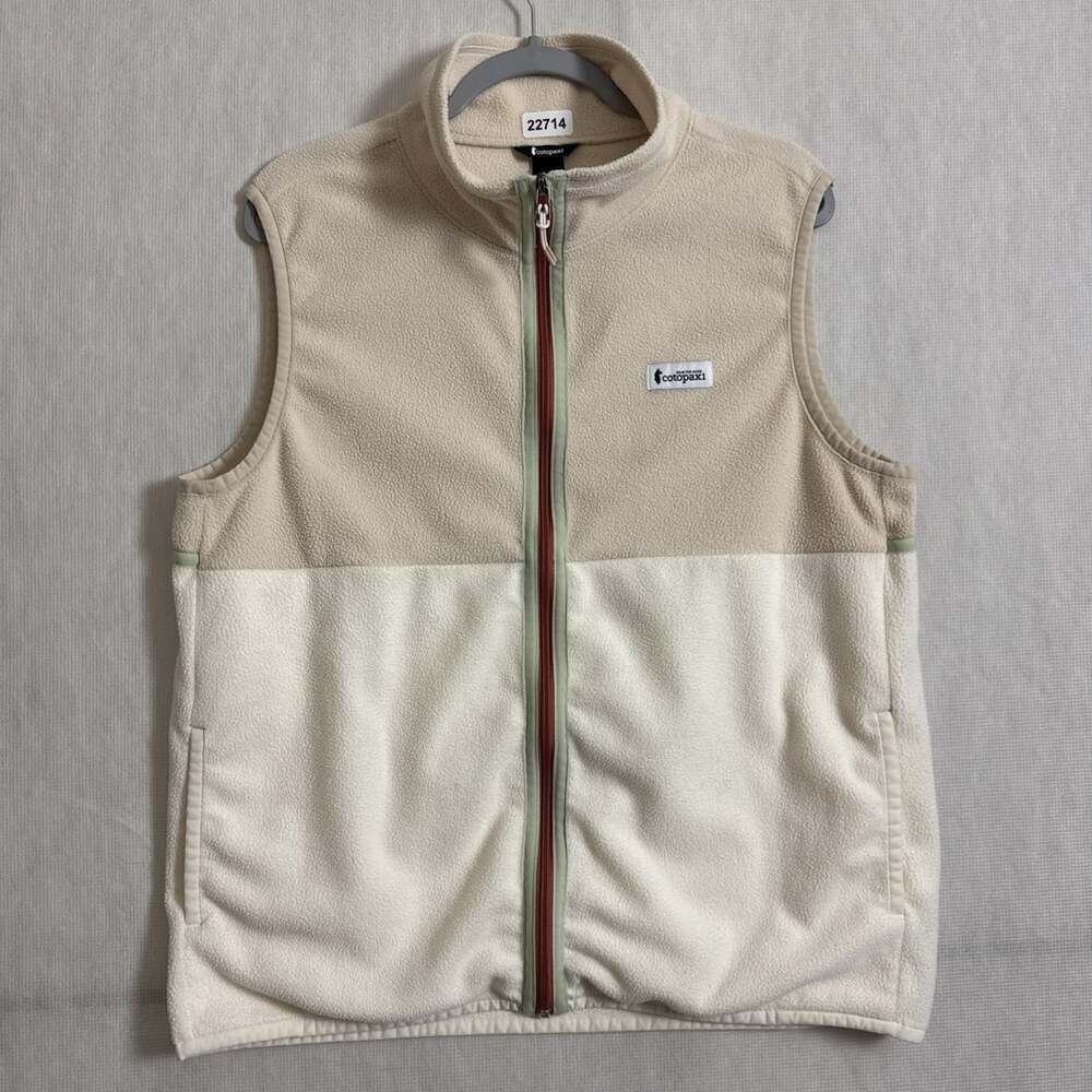 Cotopaxi Women's Size XL Beige Amado Fleece Tow Tone Full Zip Outerwear Vest